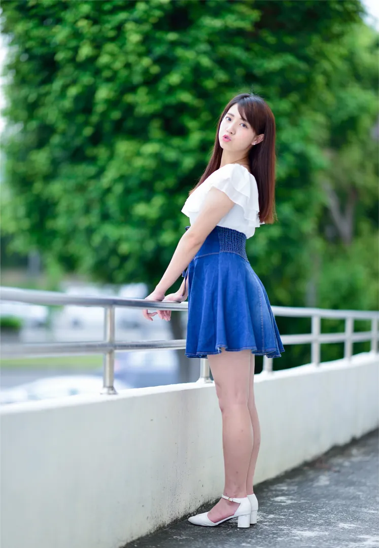 [Mzsock] NO.168 Shanshan denim short skirt with high legs and beautiful legs street photography#[35P]-33