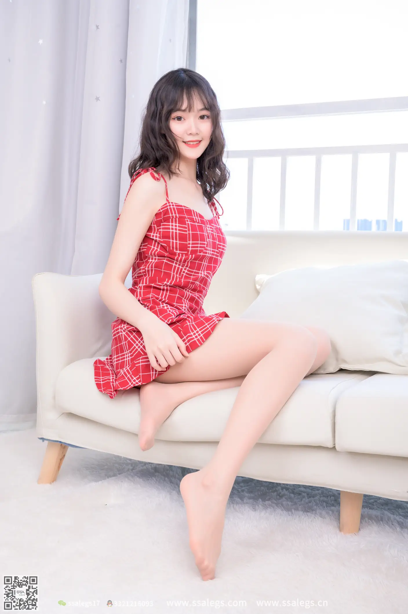 [Mzsock] NO.416 Yangyang My Red Plaid Skirt (Part 2) silk club#[112P]-74